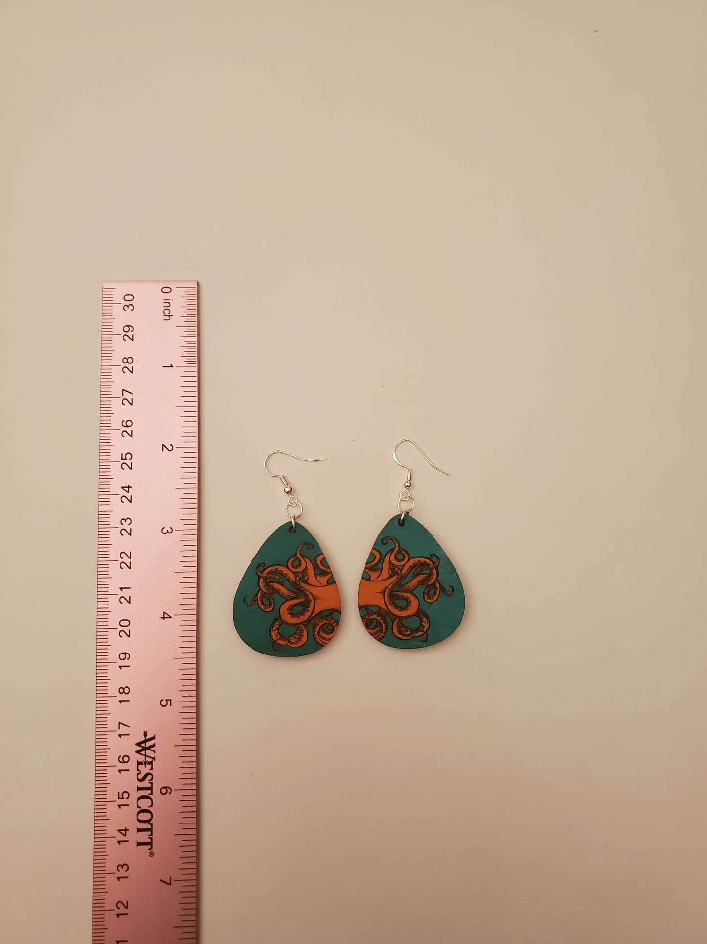 Handpainted Wood Earrings