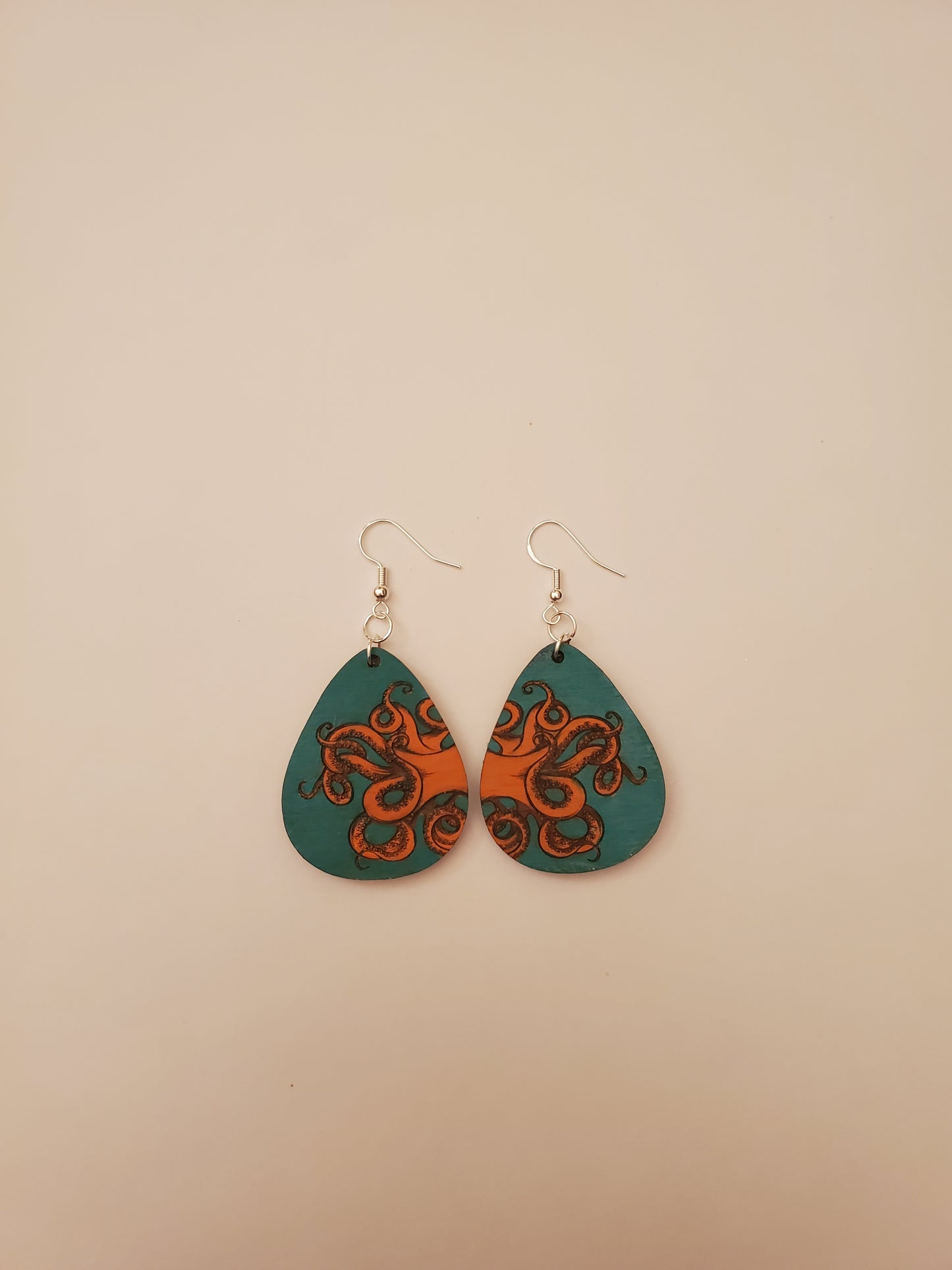 Handpainted Wood Earrings