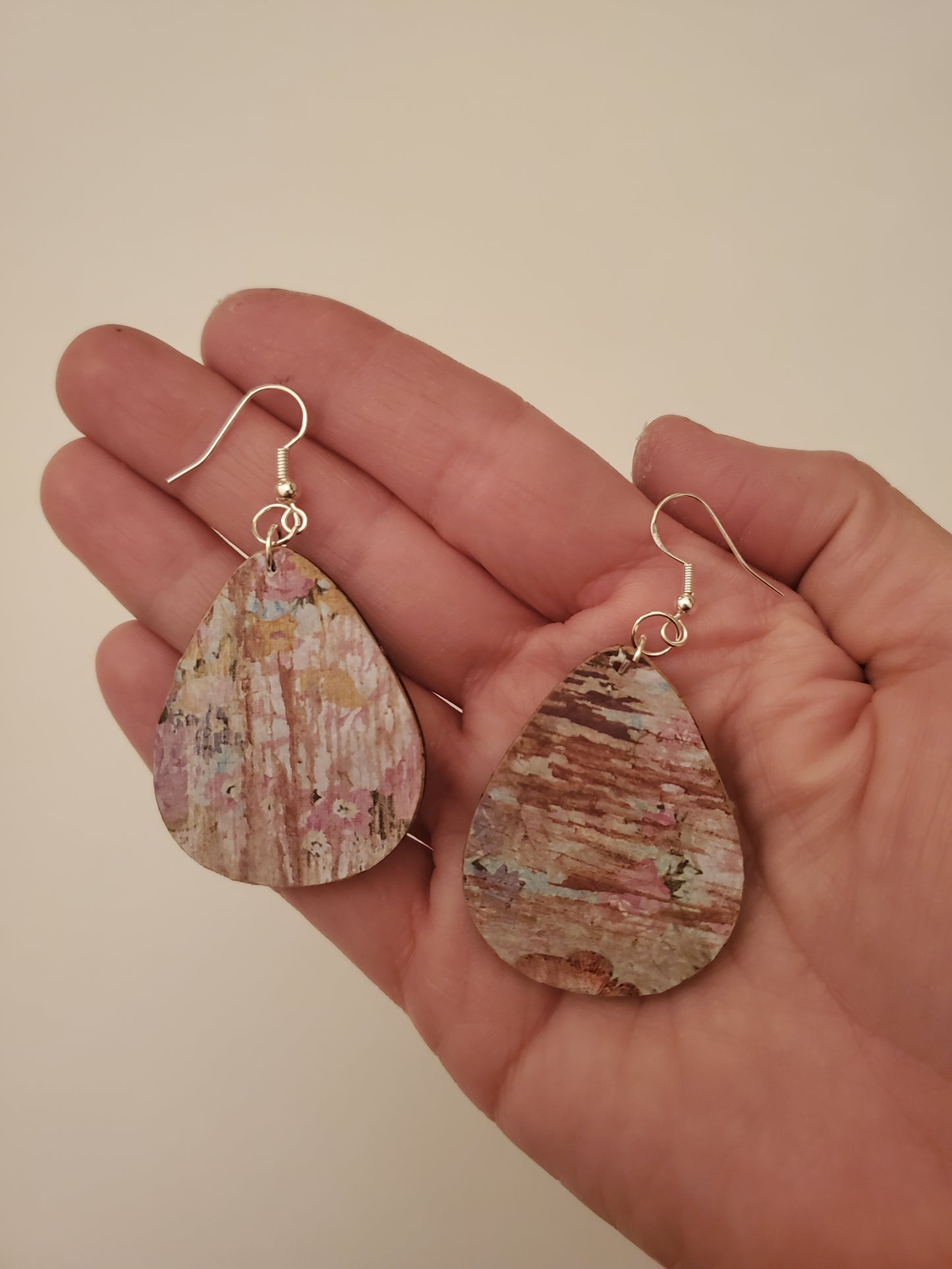 Handpainted Wood Earrings