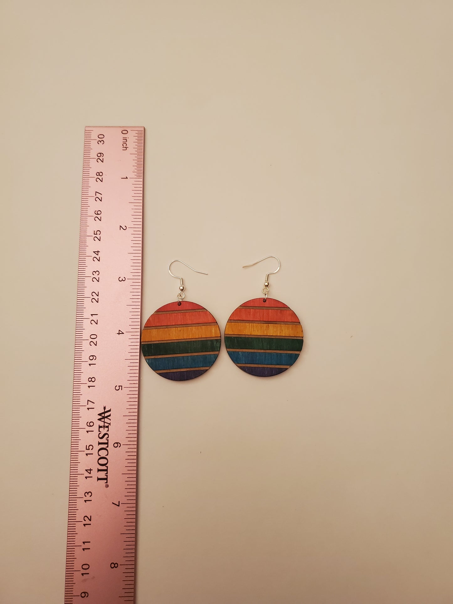 Handpainted Wood Earrings