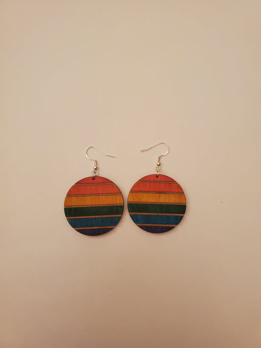 Handpainted Wood Earrings