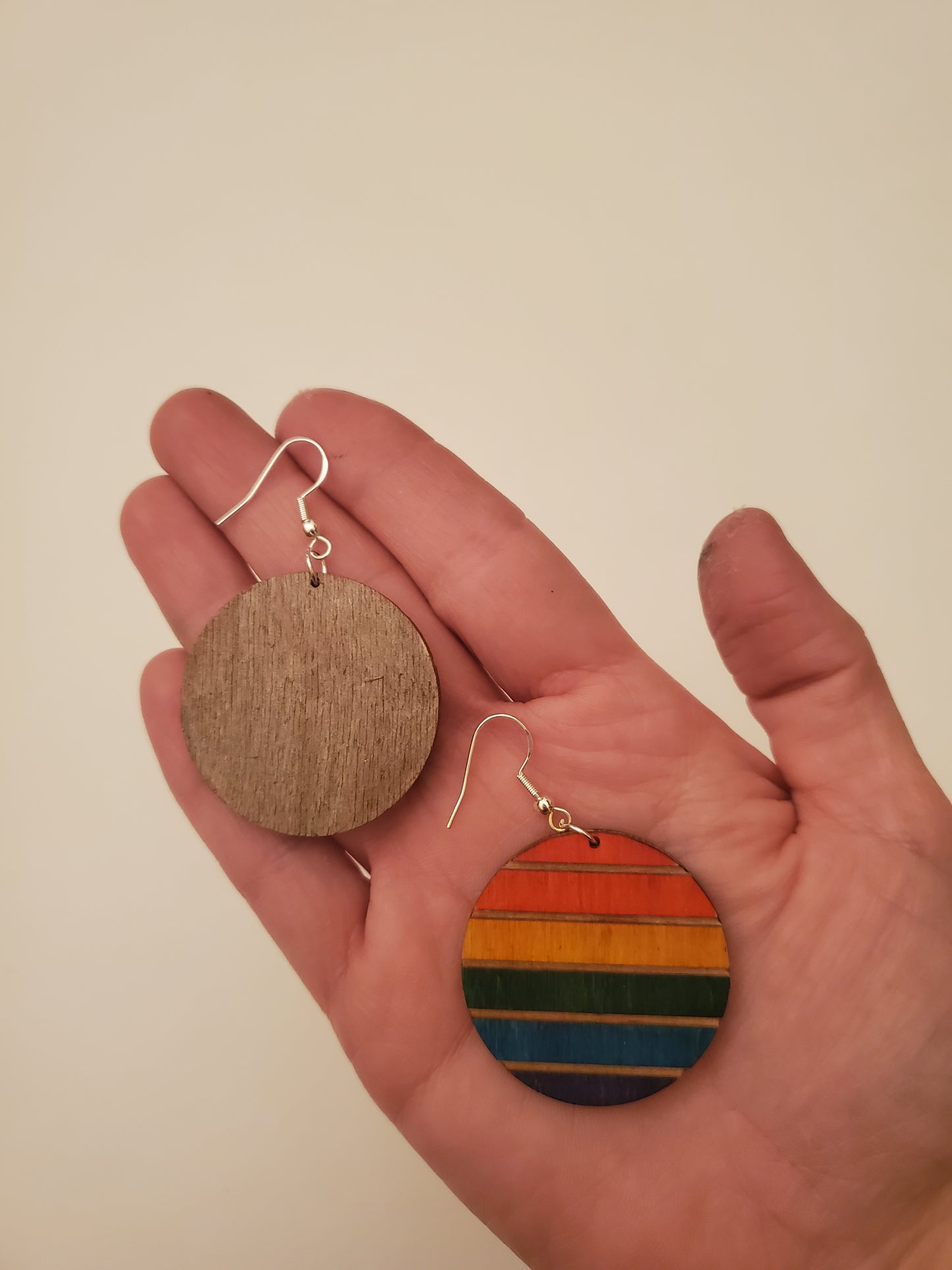 Handpainted Wood Earrings