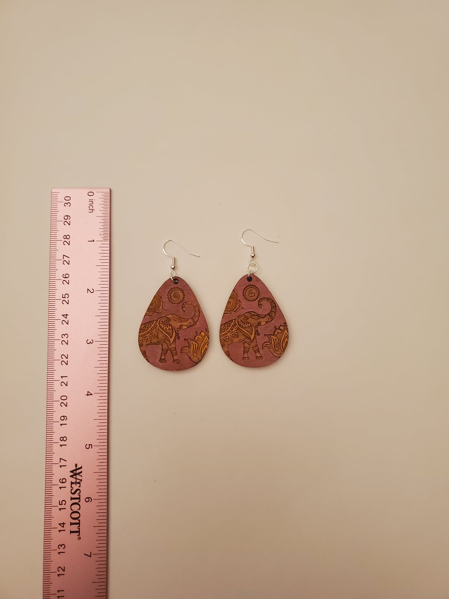 Handpainted Wood Earrings