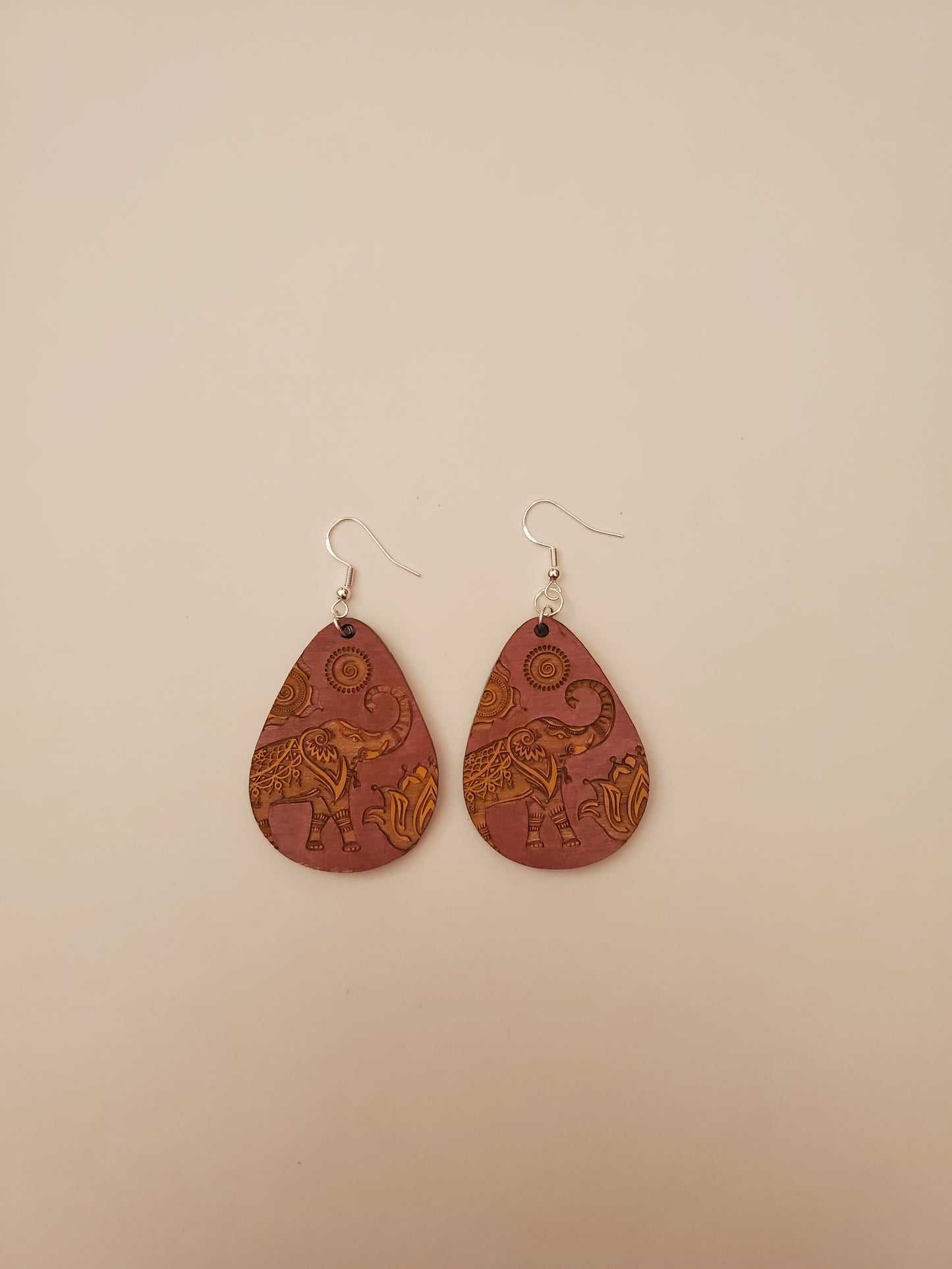 Handpainted Wood Earrings