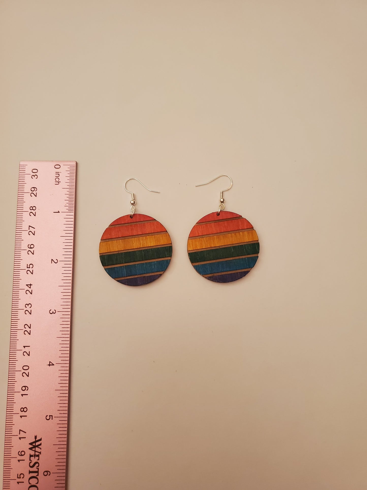 Handpainted Wood Earrings