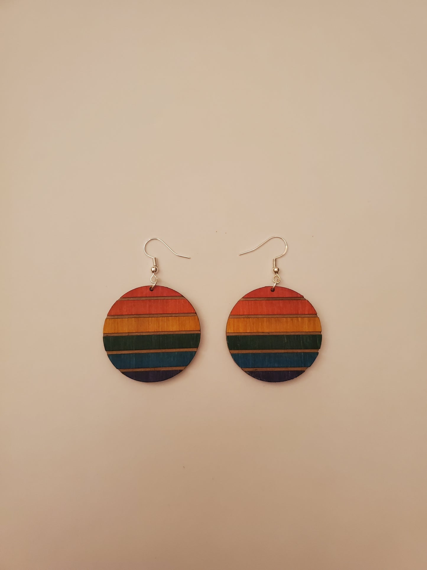 Handpainted Wood Earrings