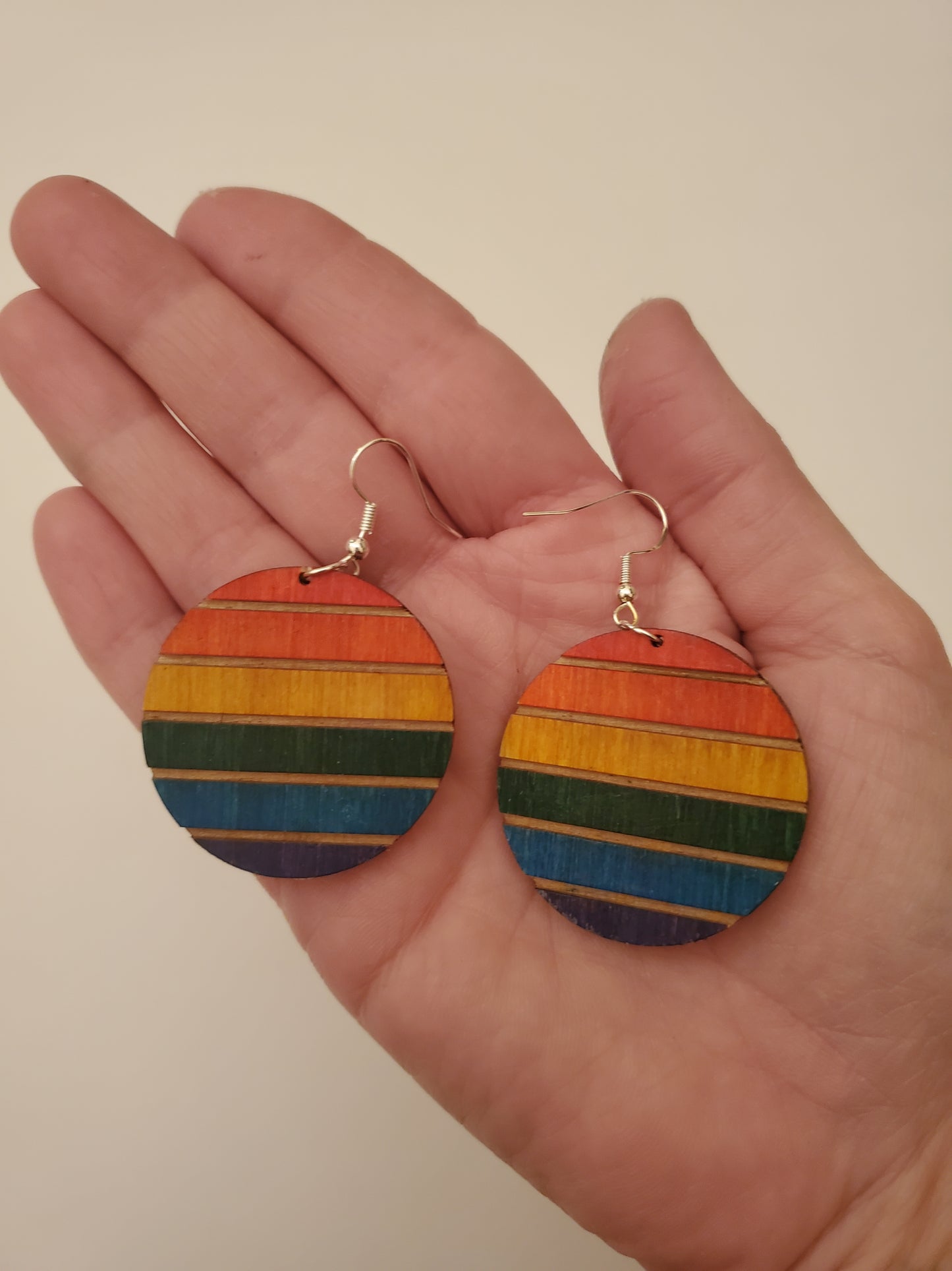 Handpainted Wood Earrings