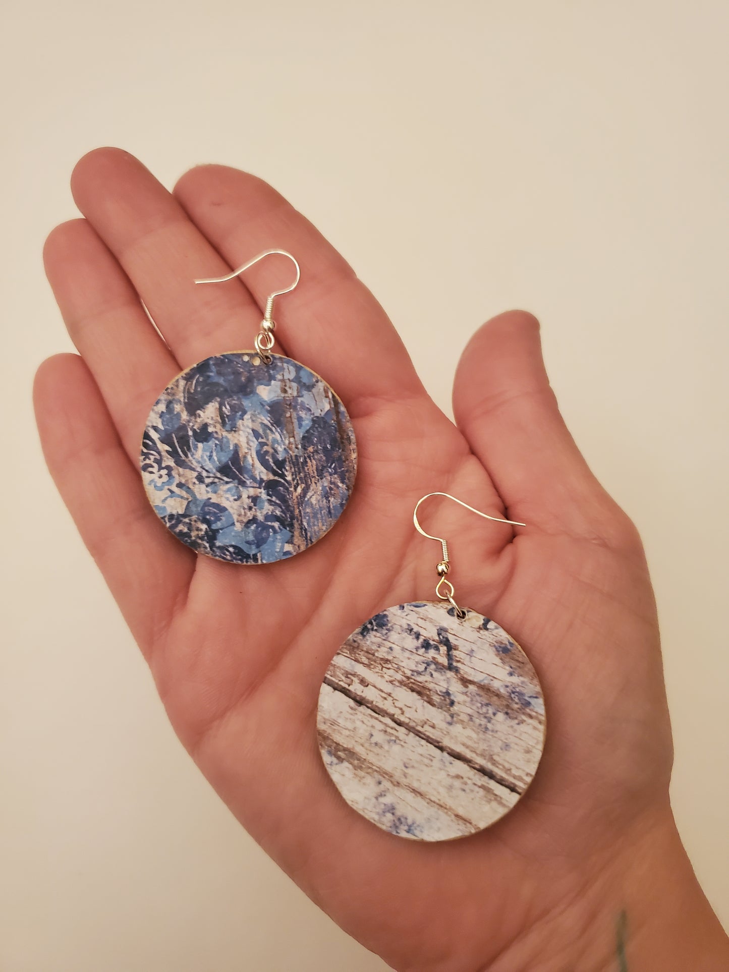 Handpainted Wood Earrings