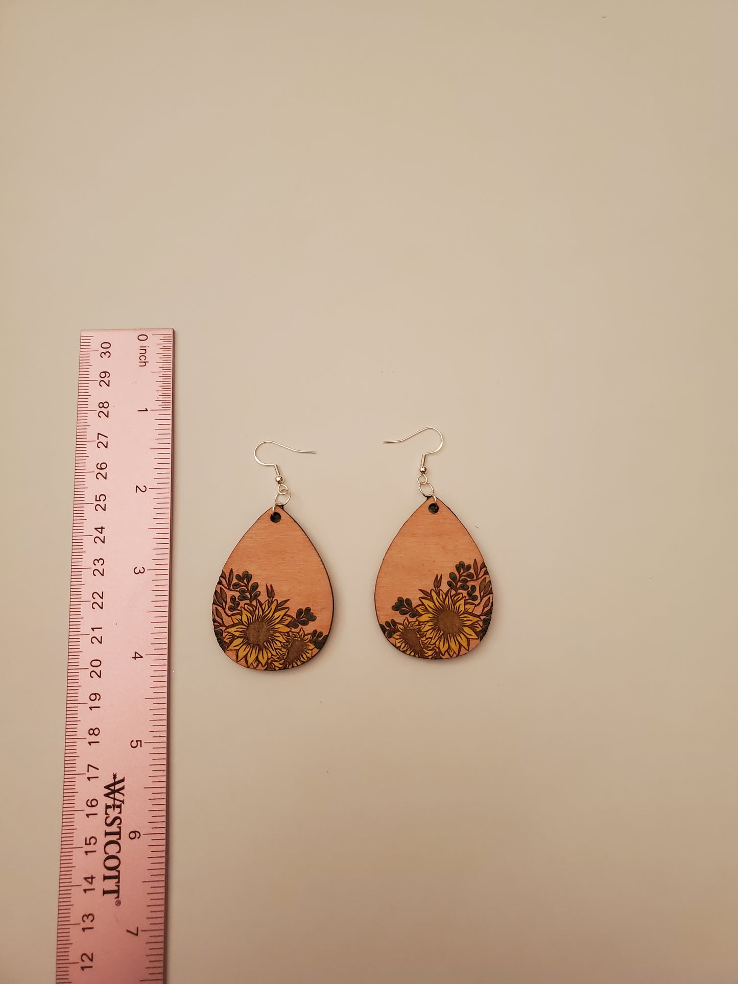 Handpainted Wood Earrings