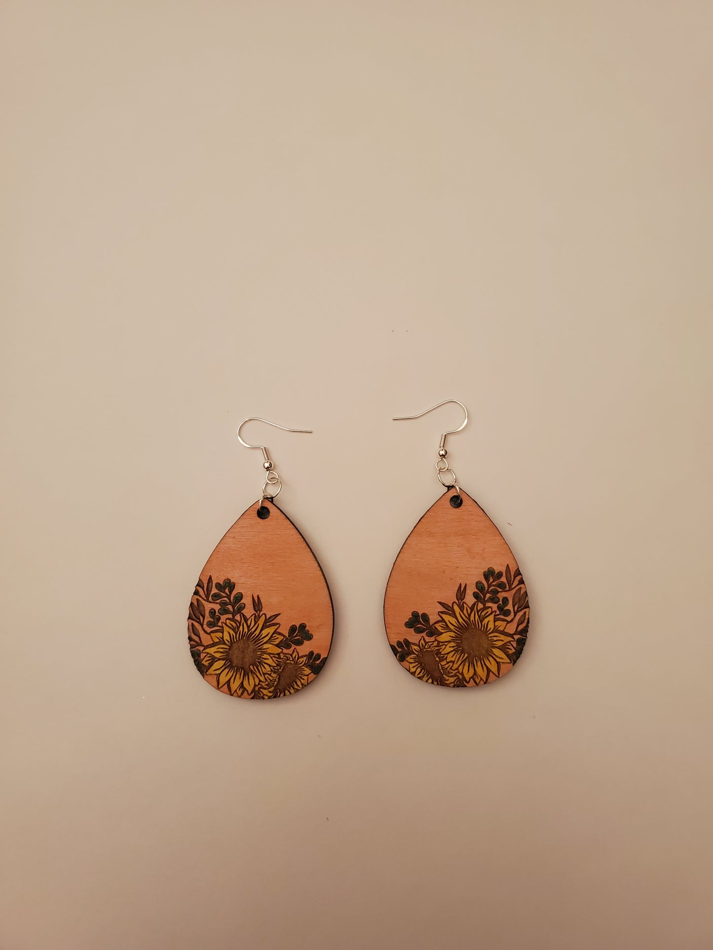 Handpainted Wood Earrings