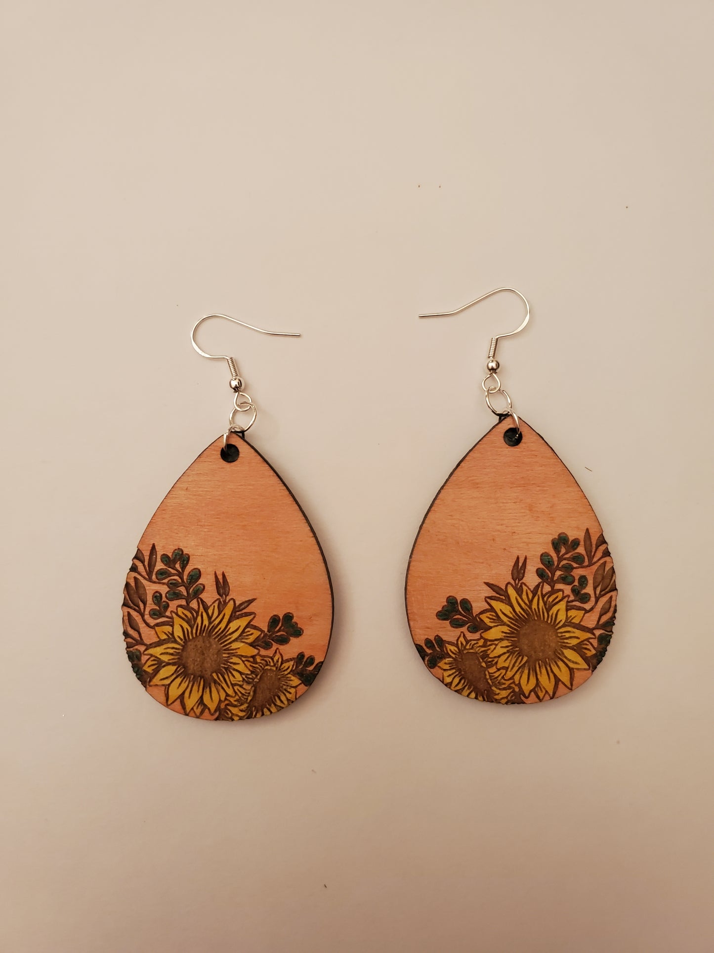 Handpainted Wood Earrings