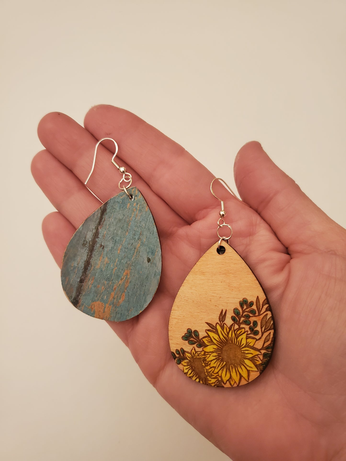 Handpainted Wood Earrings