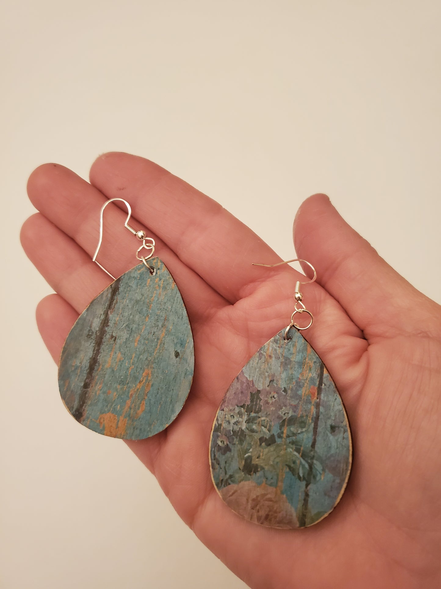 Handpainted Wood Earrings