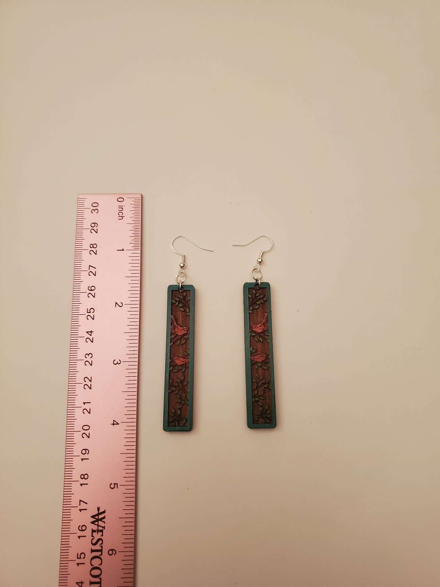 Handpainted Wood Earrings