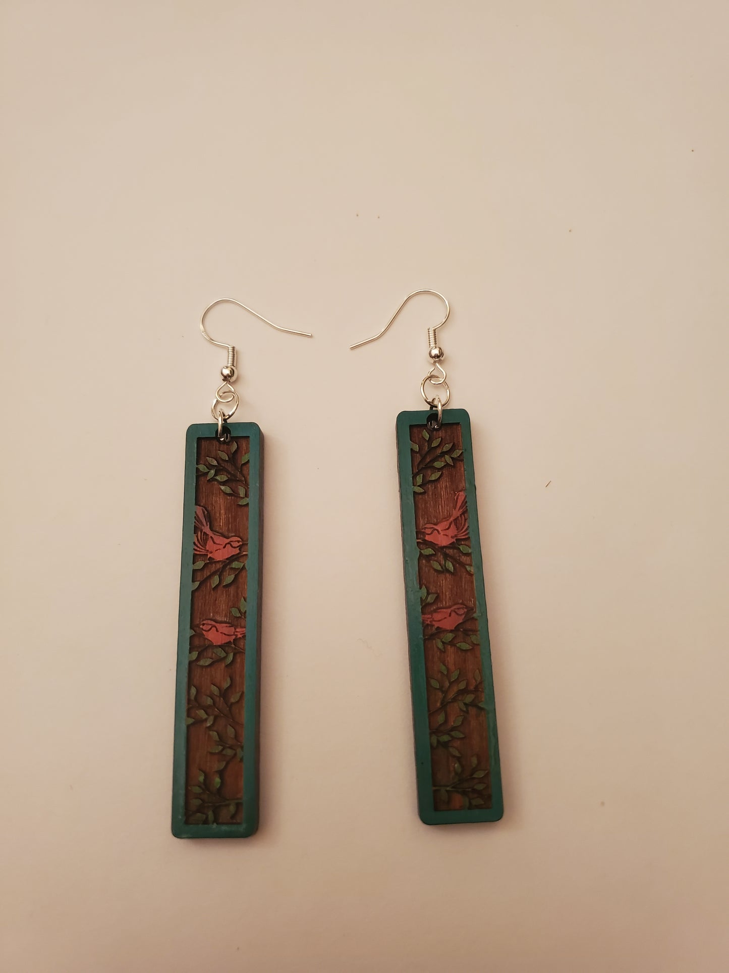 Handpainted Wood Earrings