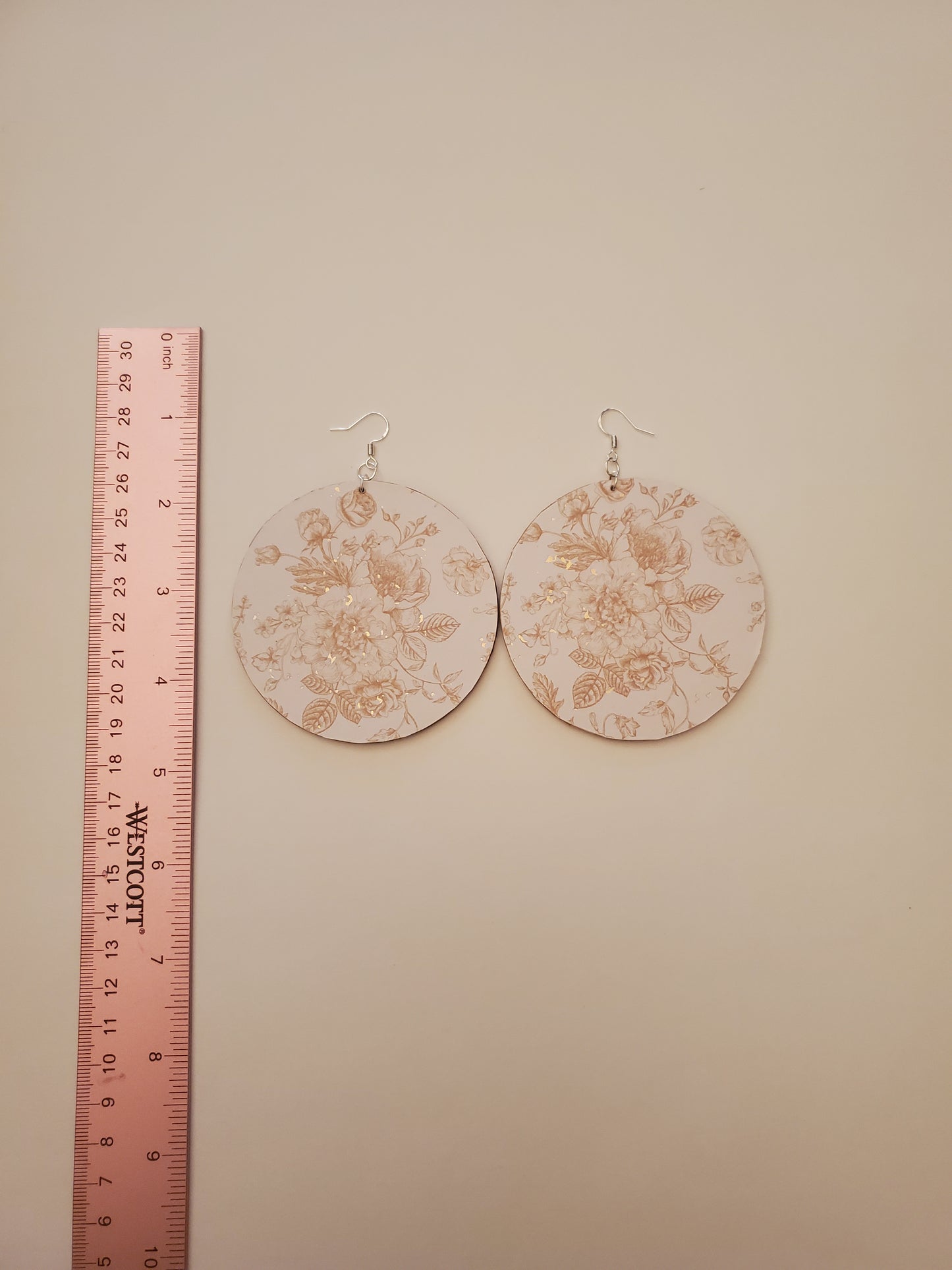 Floral Paper Wood Earrings