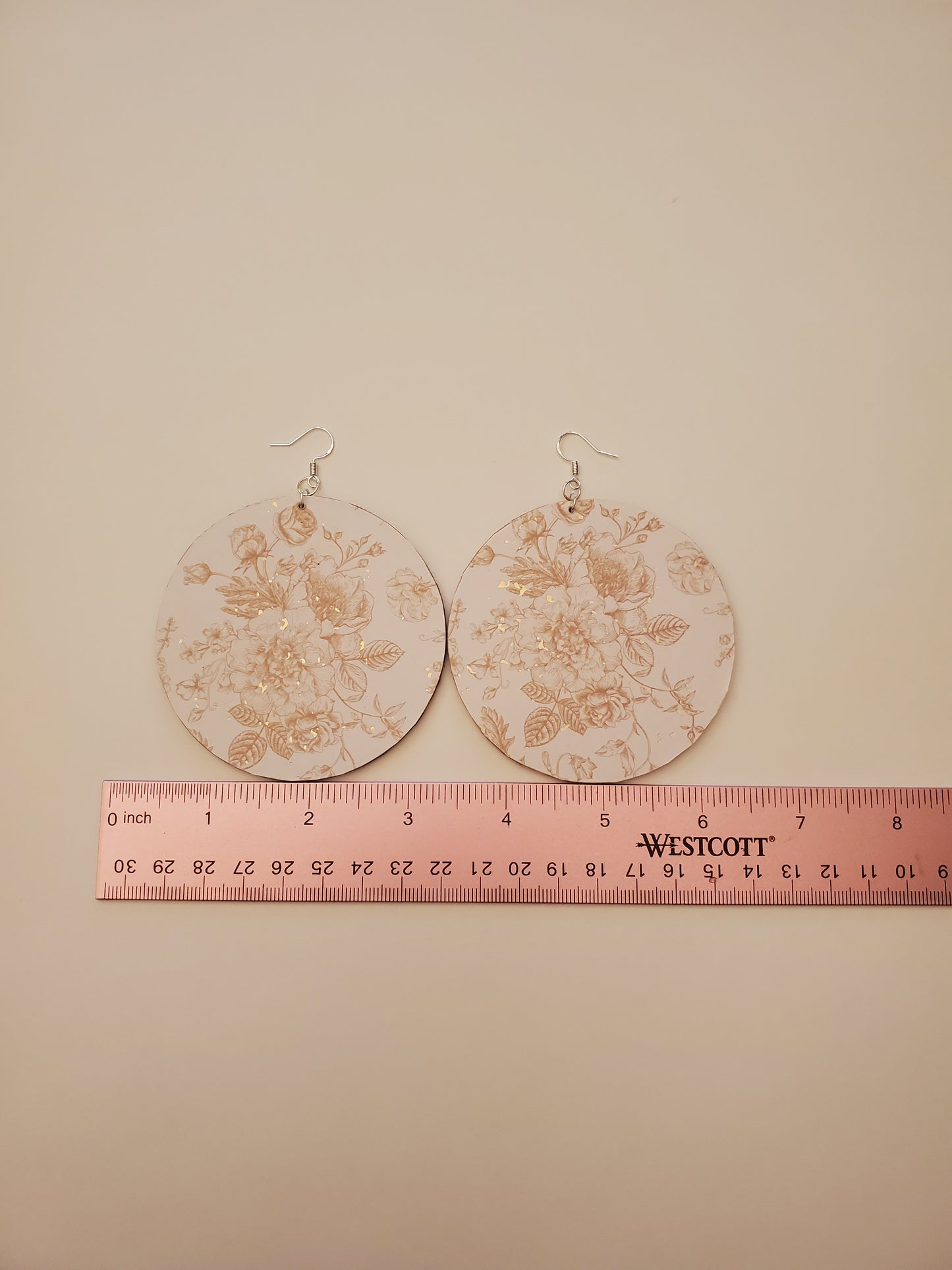 Floral Paper Wood Earrings