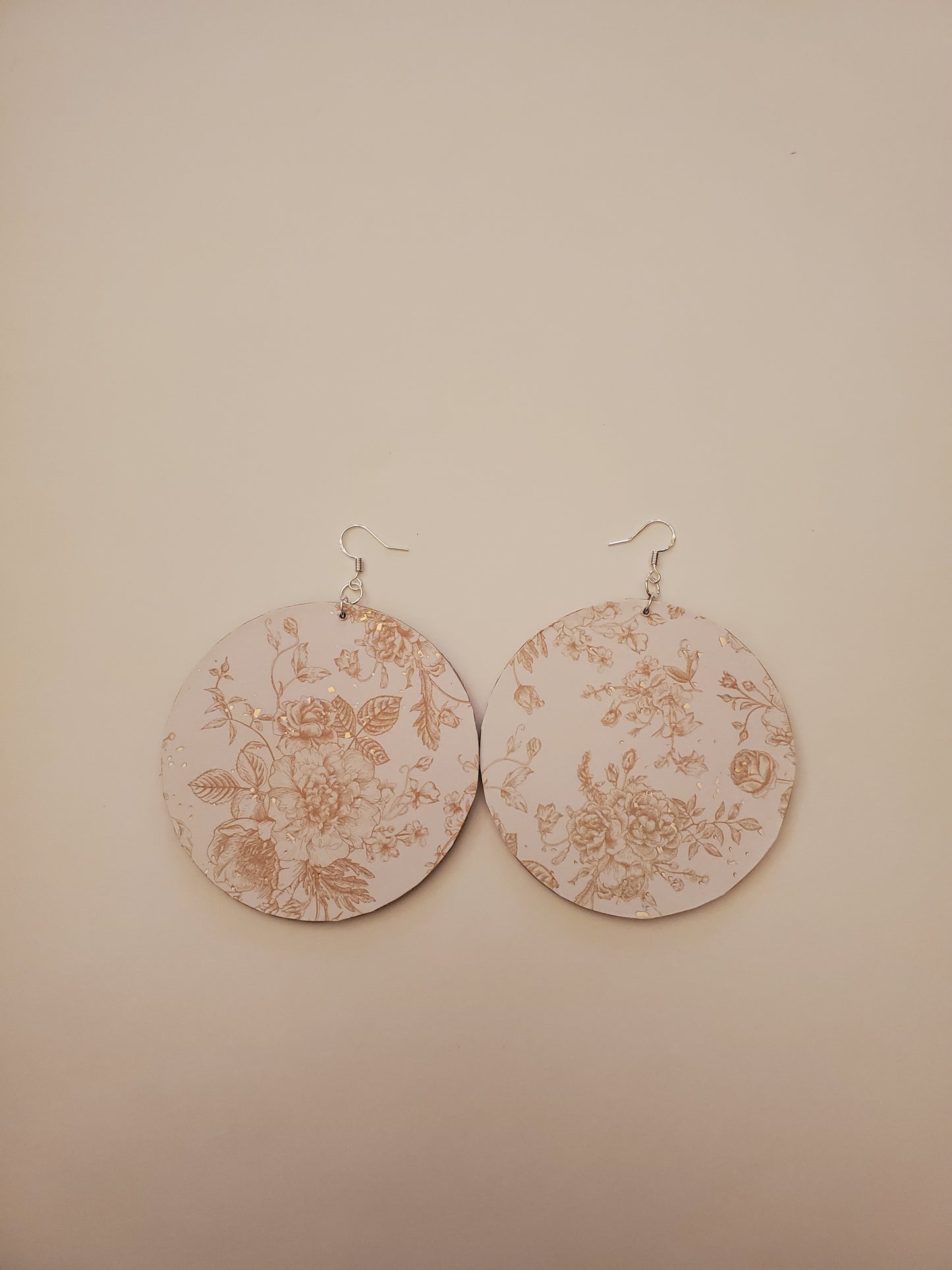 Floral Paper Wood Earrings