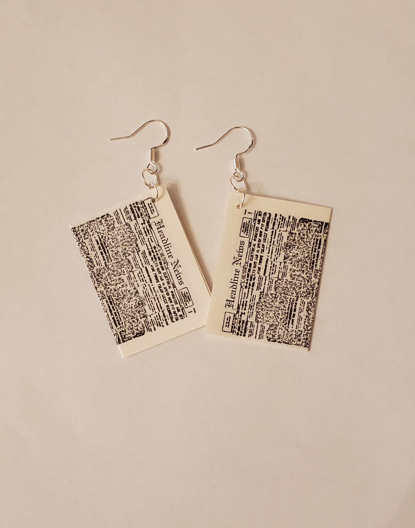 Newspaper Earrings