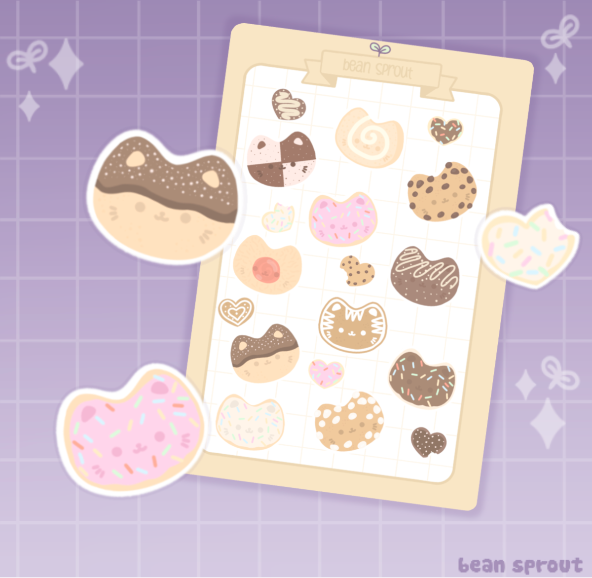 Cookie Kitties Sticker Sheet
