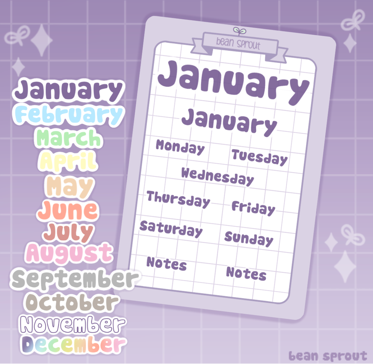Monthly Planner Sticker Sheet