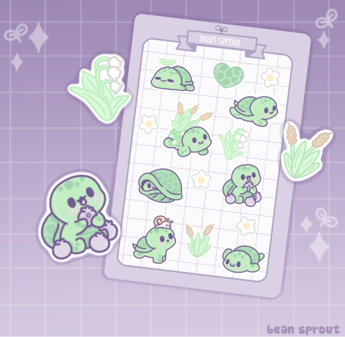Tiny Turtles Sticker Sheet