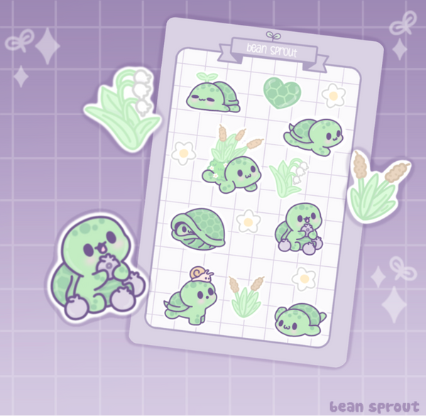 Tiny Turtles Sticker Sheet