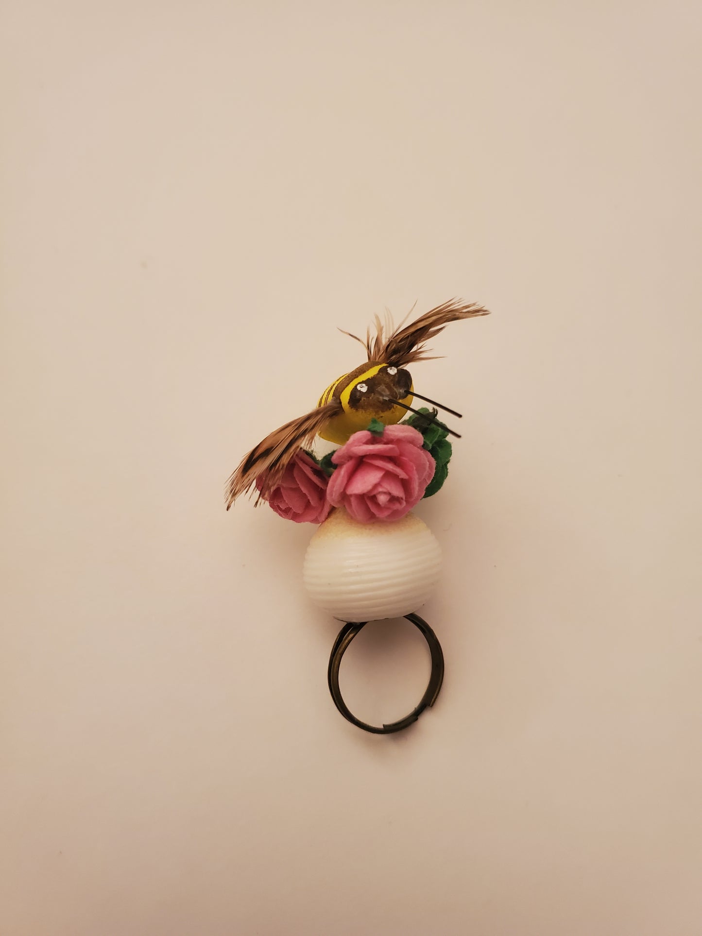 Floral Bee Vase Ring