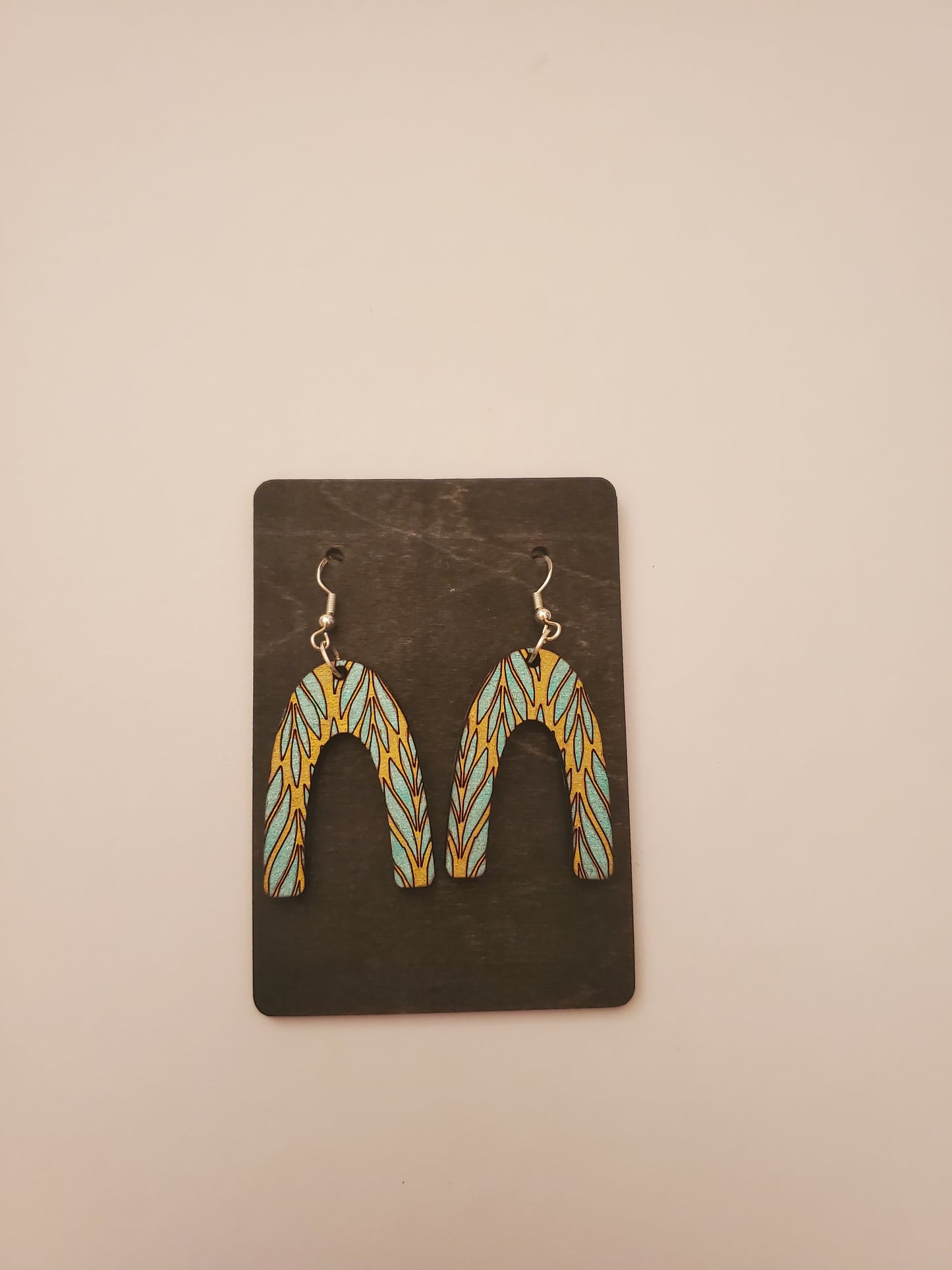 Handpainted Wood Earrings