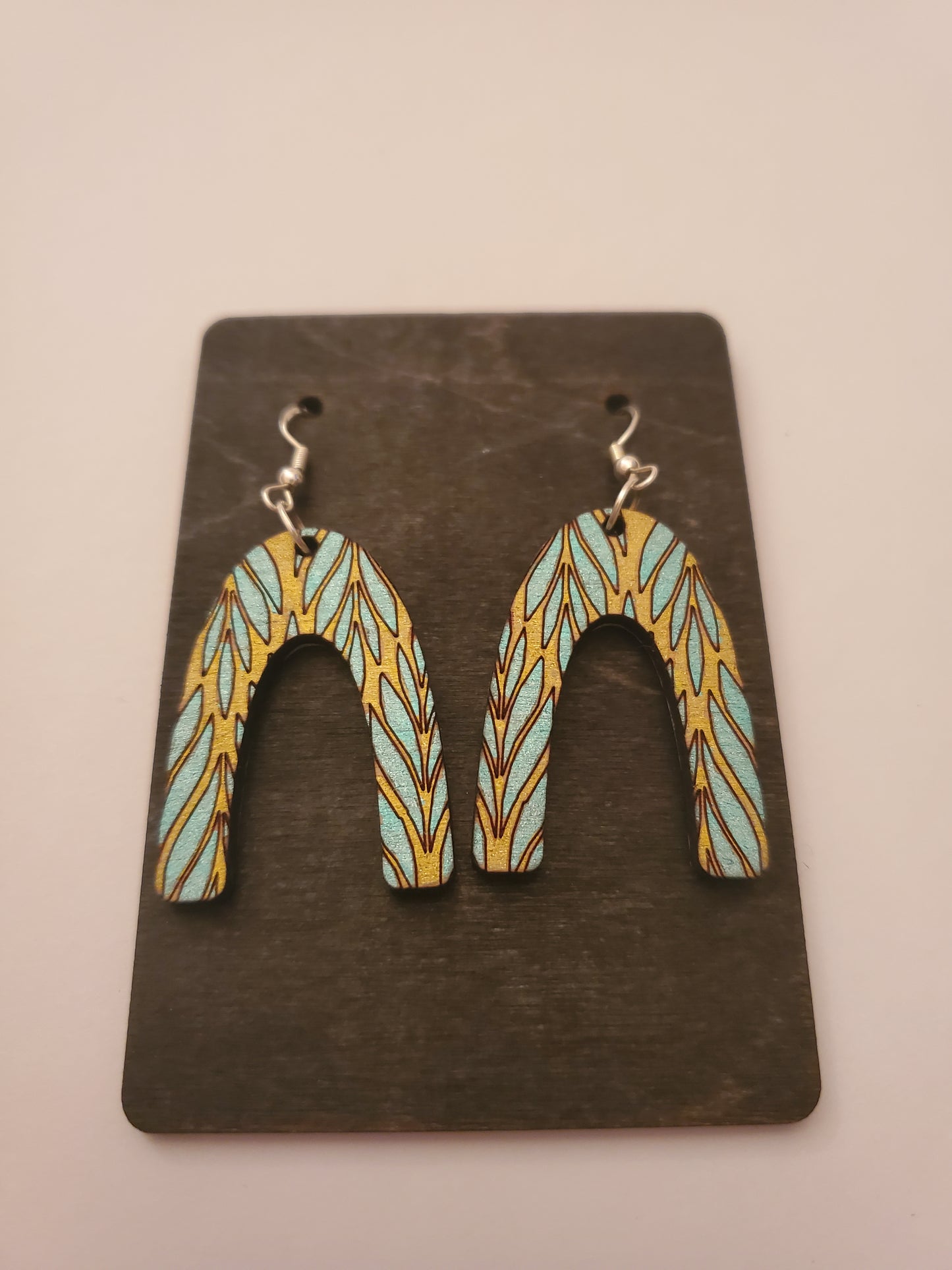 Handpainted Wood Earrings