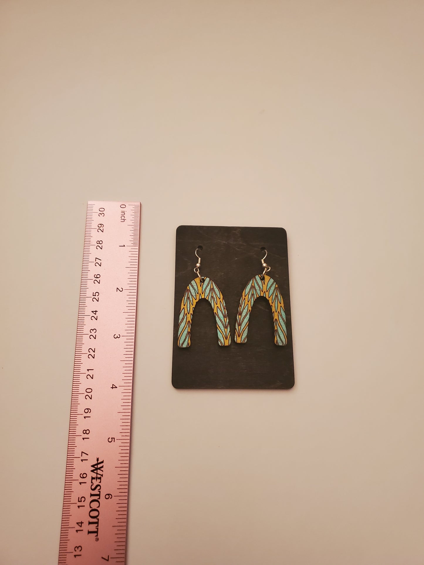 Handpainted Wood Earrings