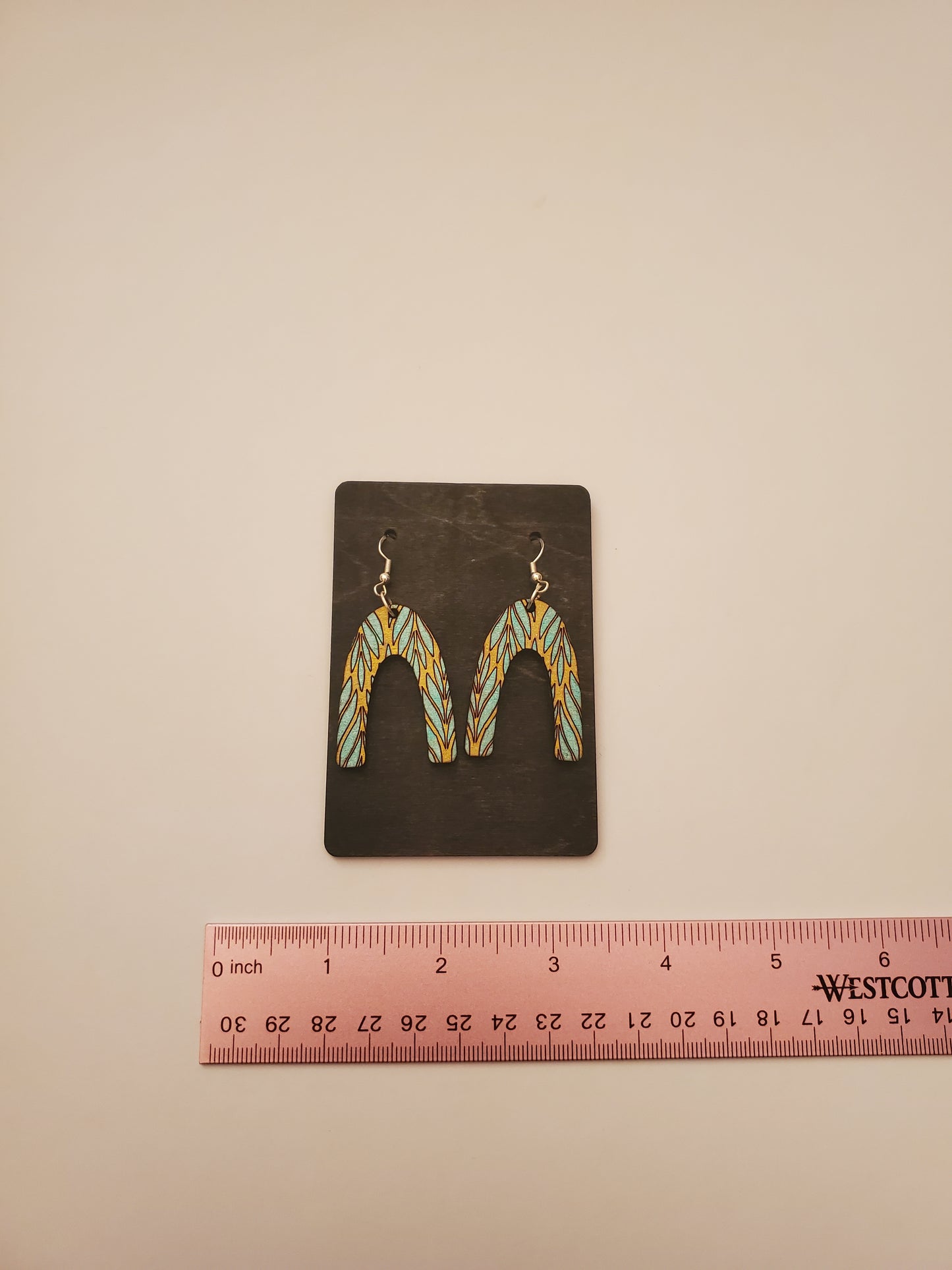 Handpainted Wood Earrings