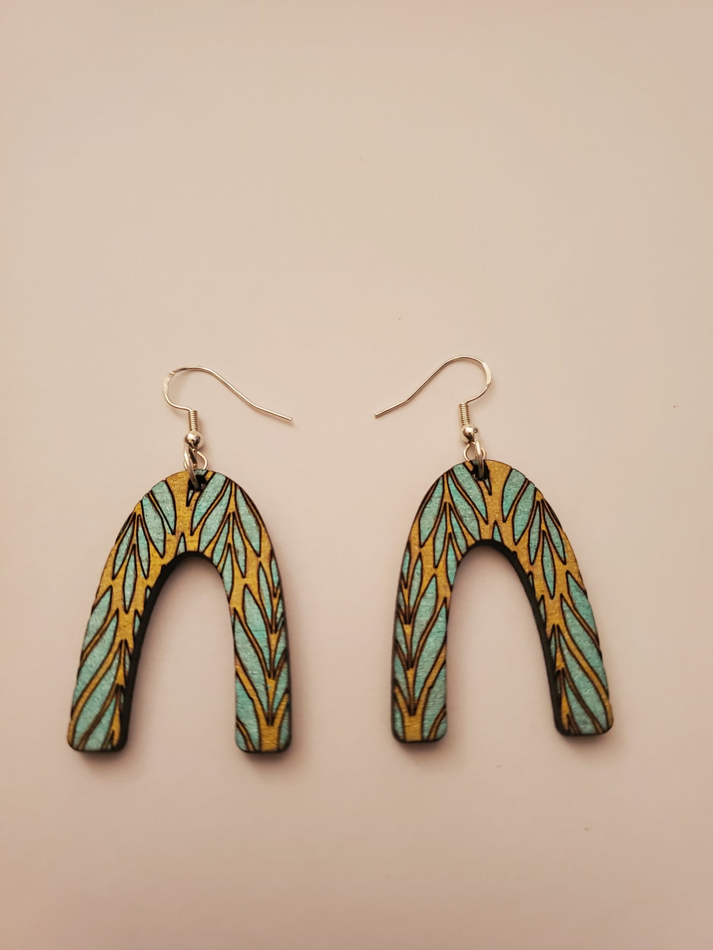 Handpainted Wood Earrings