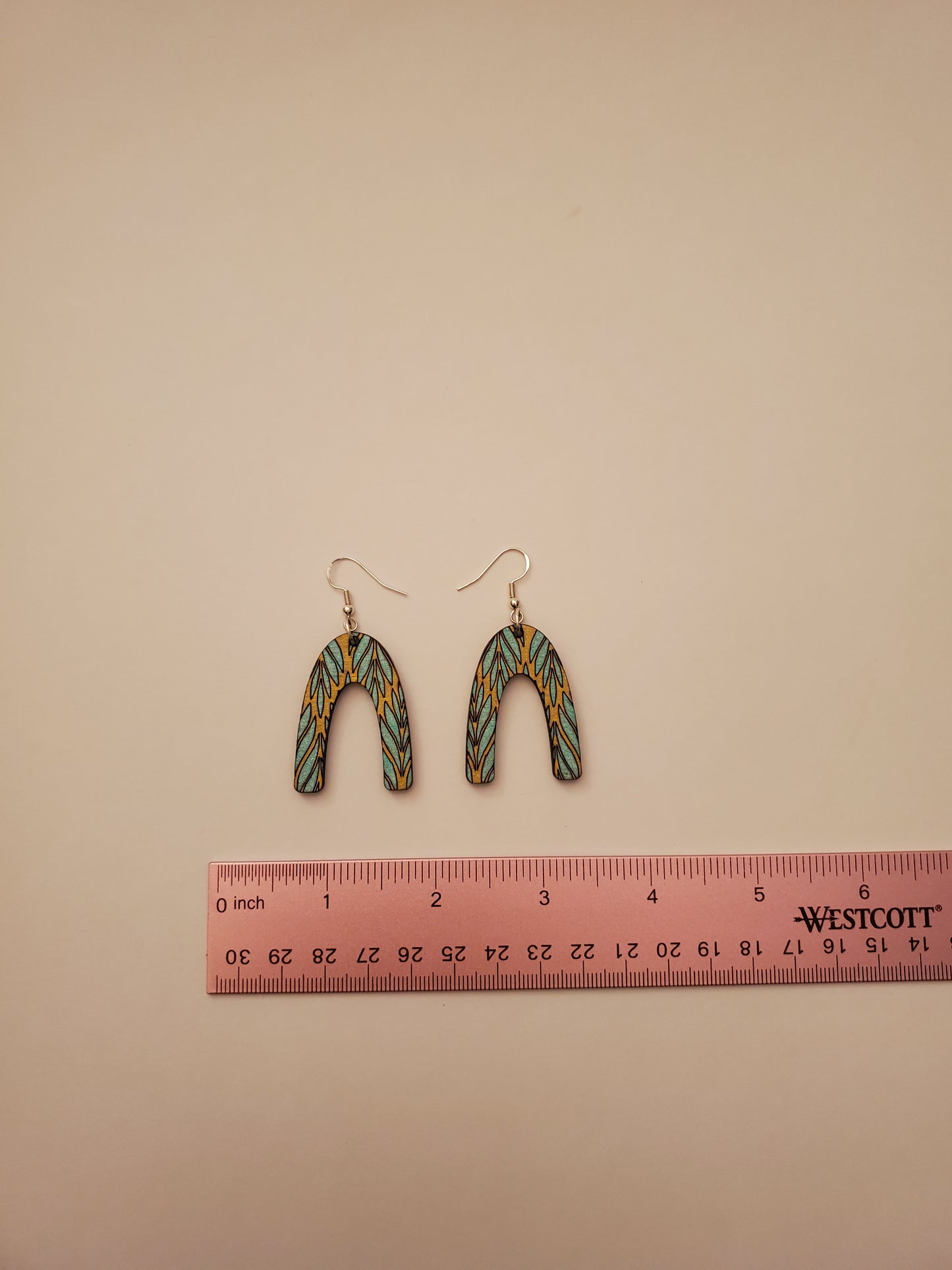 Handpainted Wood Earrings