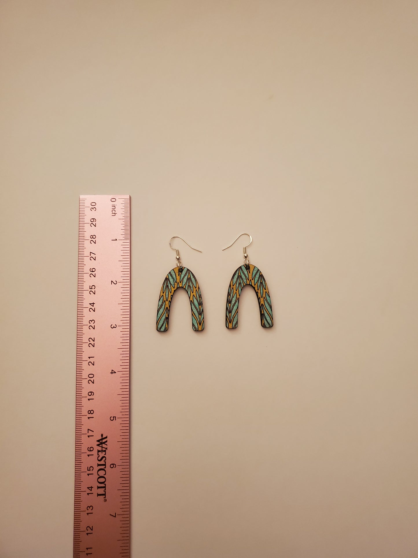 Handpainted Wood Earrings