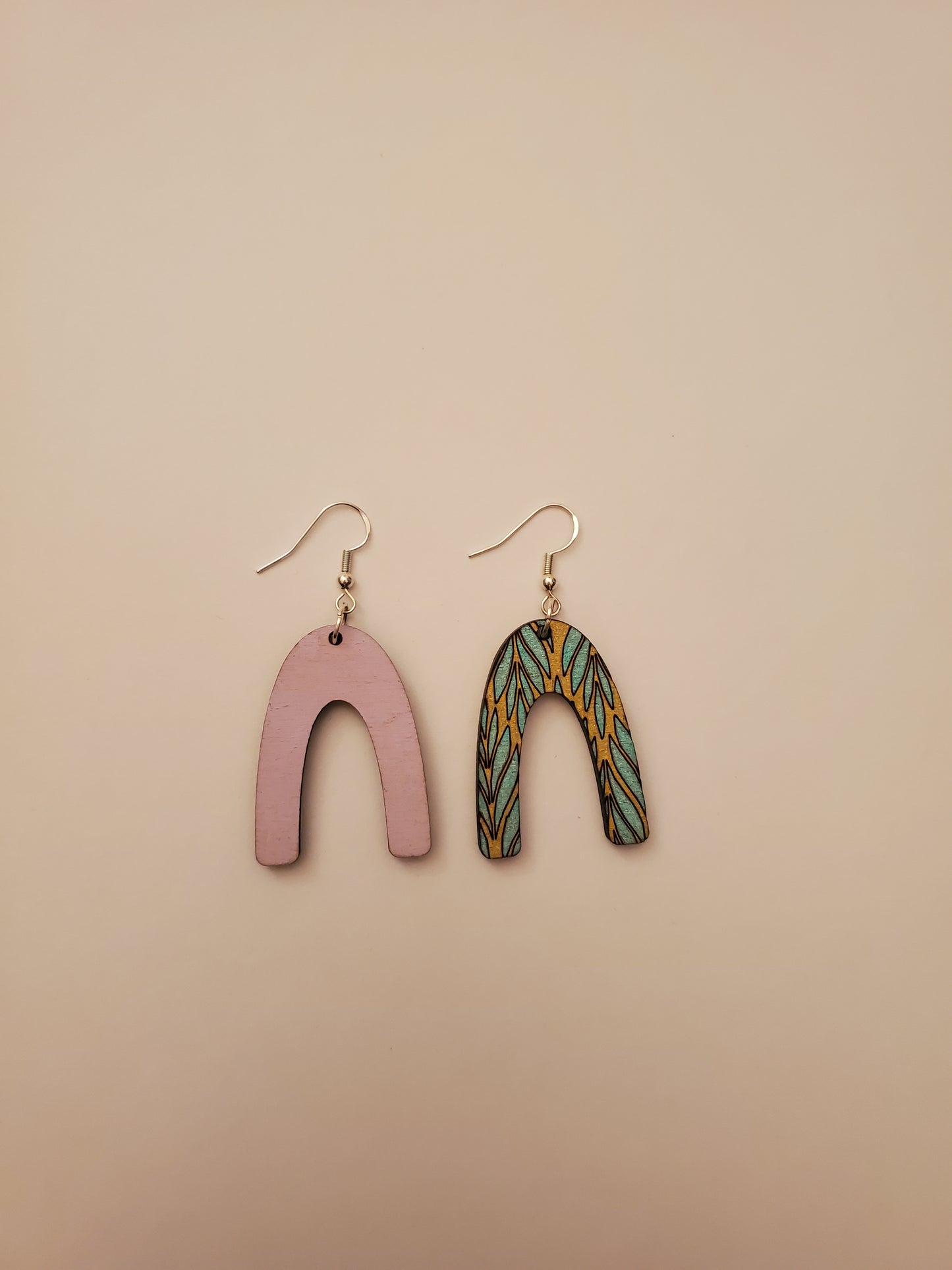 Handpainted Wood Earrings