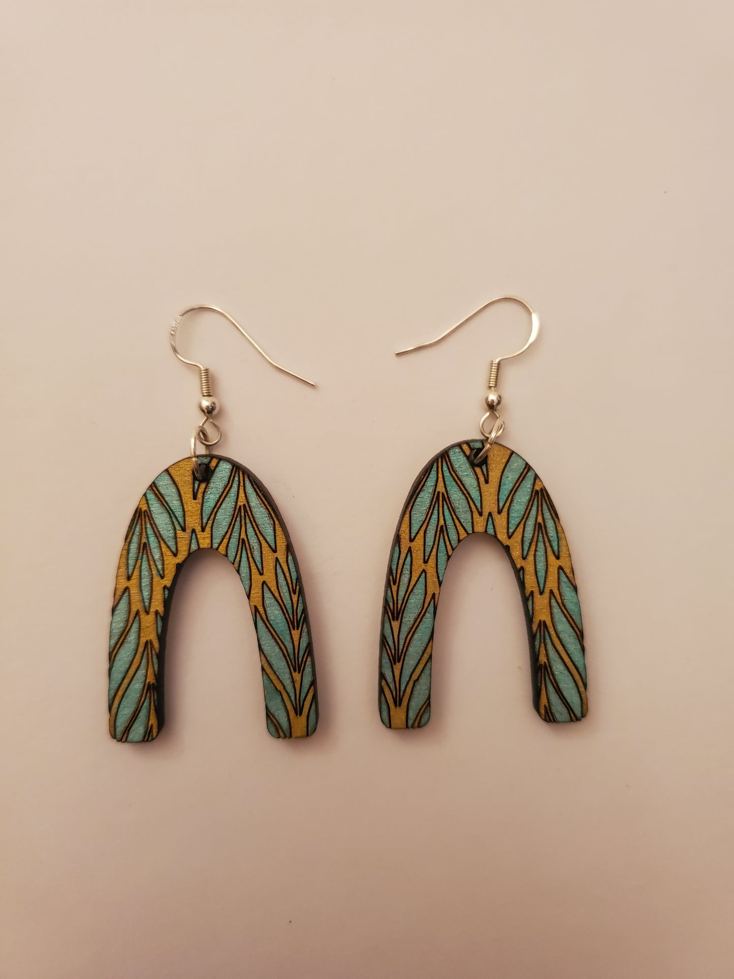 Handpainted Wood Earrings