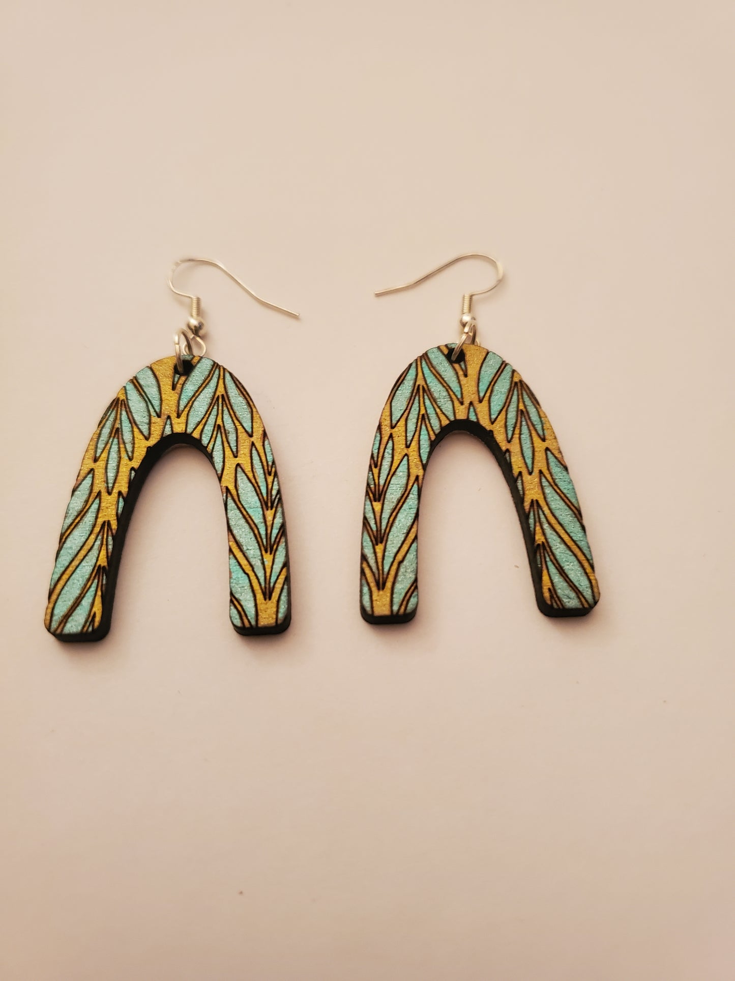 Handpainted Wood Earrings