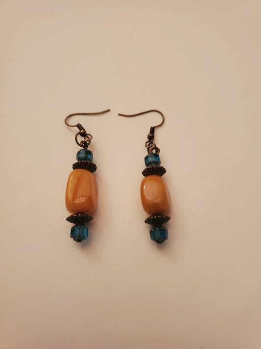 Bronze Beaded Earrings