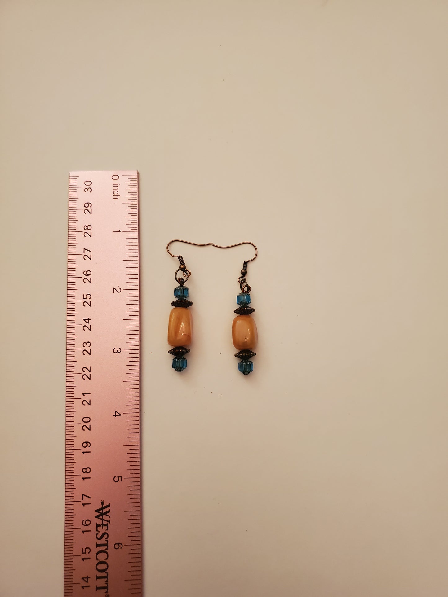 Bronze Beaded Earrings