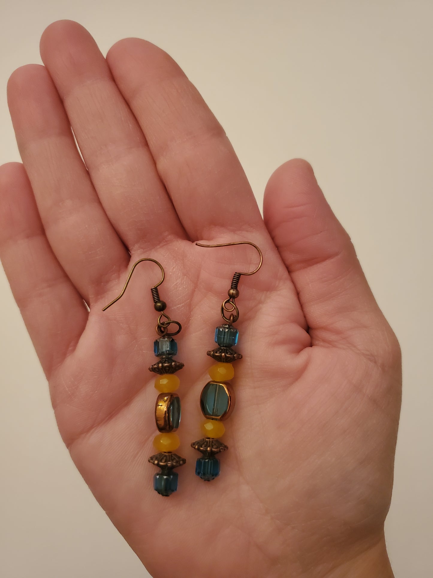 Bronze Beaded Earrings