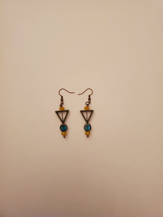 Bronze Beaded Earrings