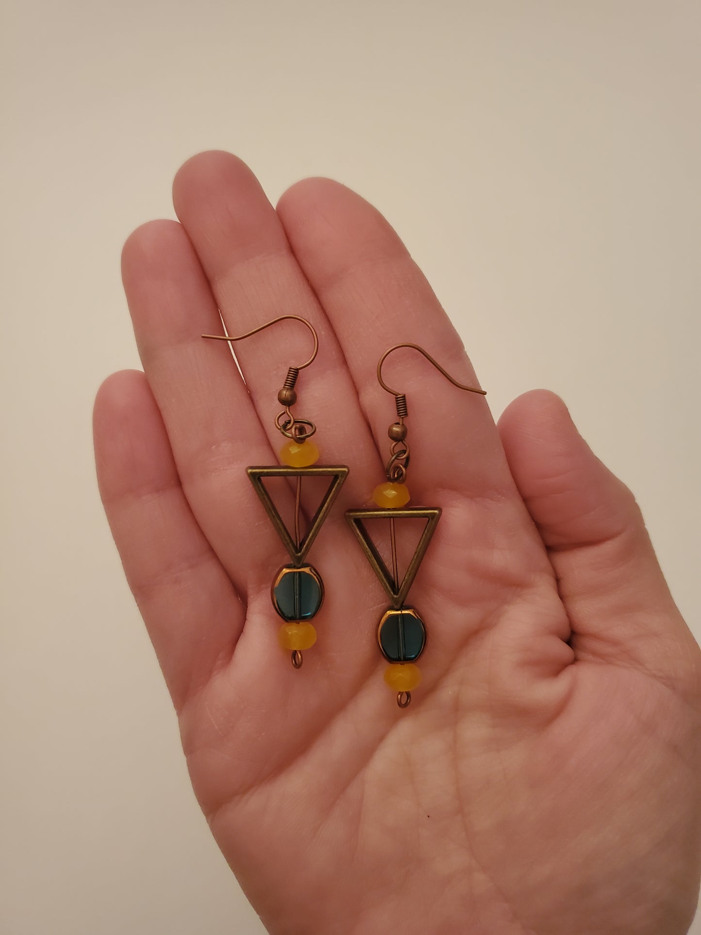 Bronze Beaded Earrings