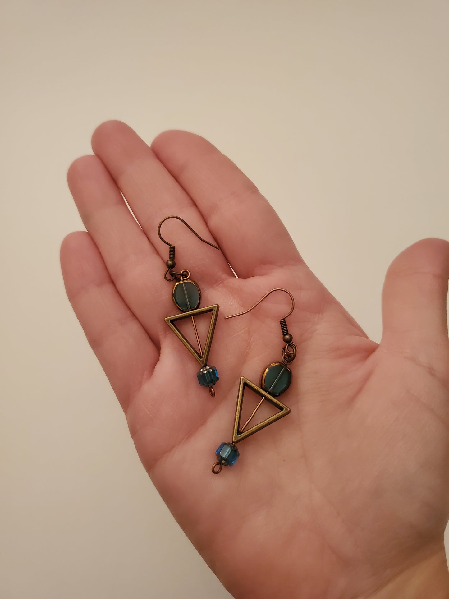 Bronze Beaded Earrings