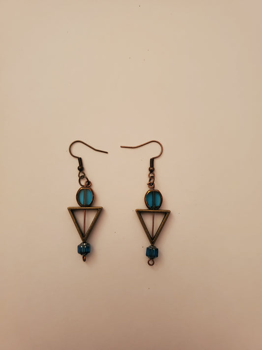 Bronze Beaded Earrings