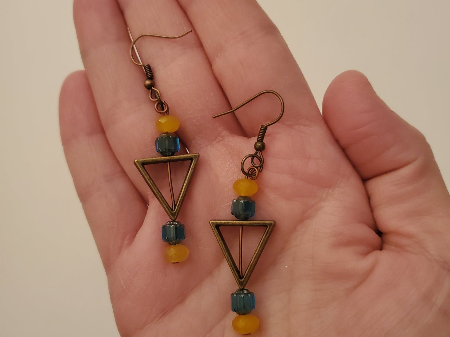 Bronze Beaded Earrings