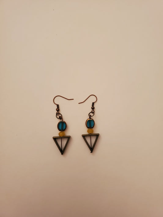 Bronze Beaded Earrings