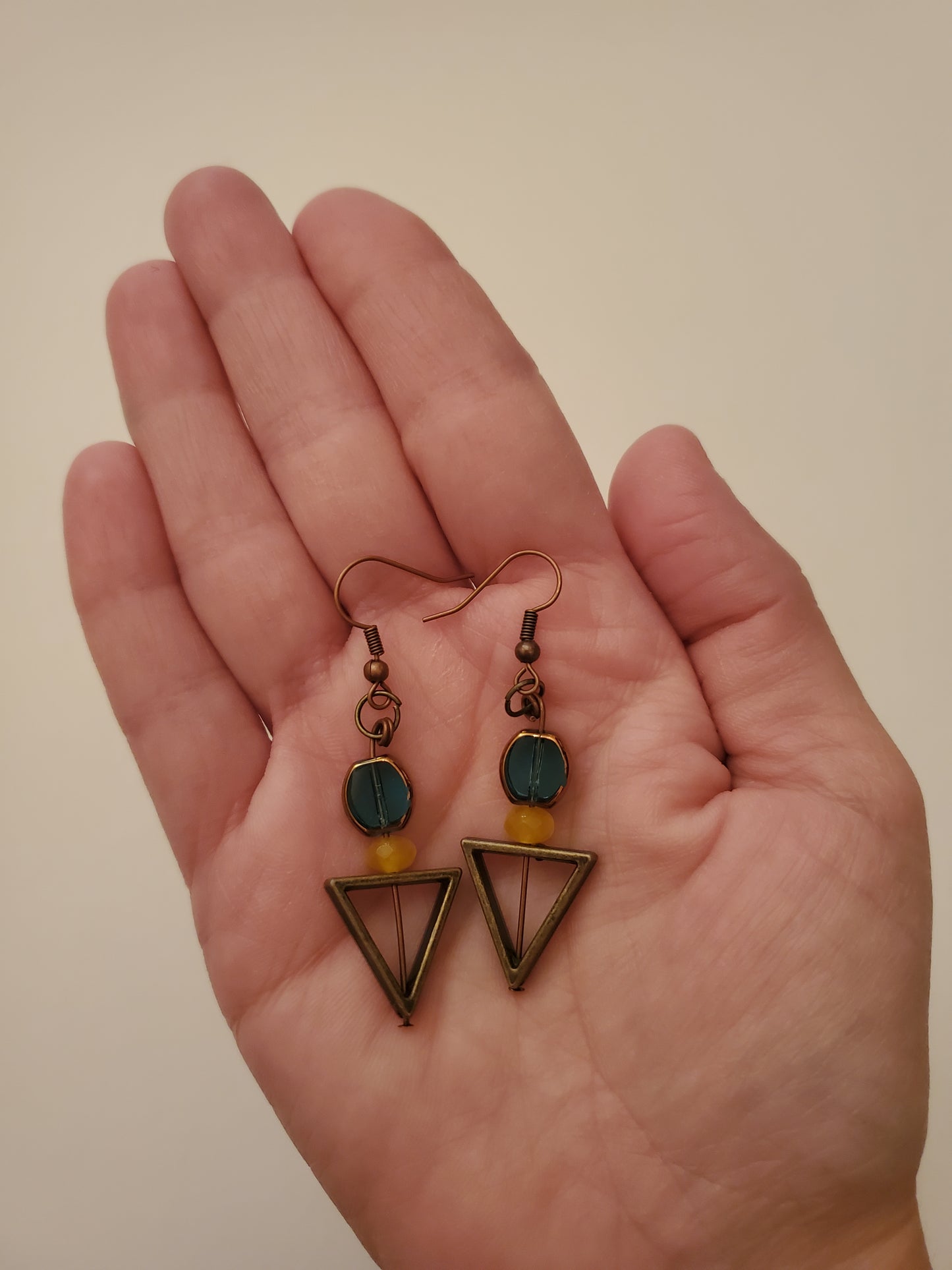 Bronze Beaded Earrings