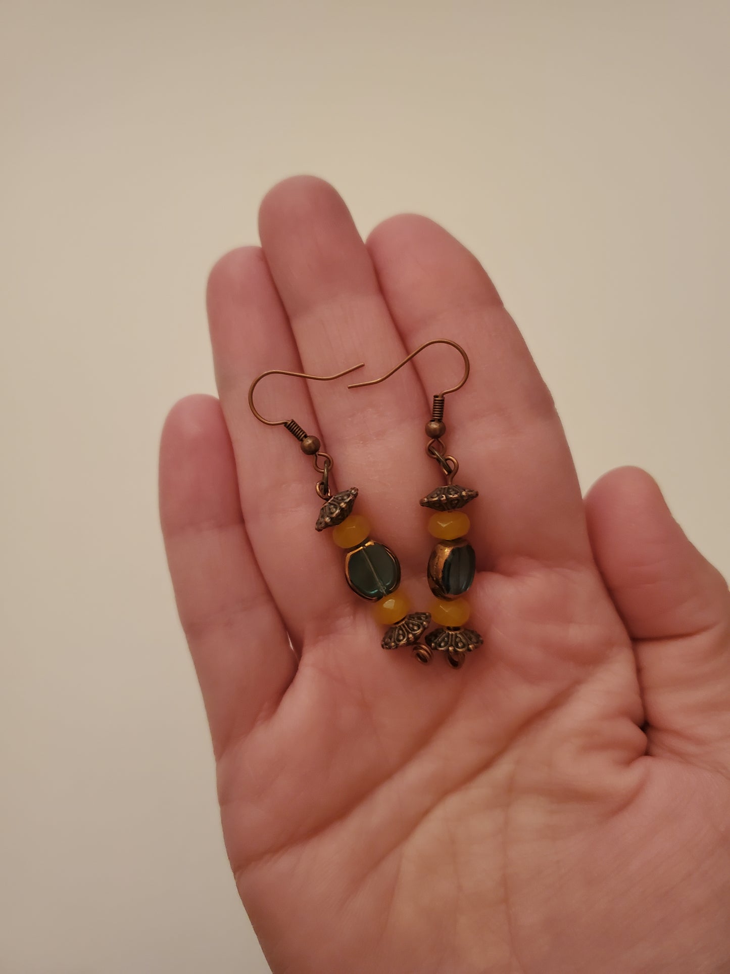 Bronze Beaded Earrings