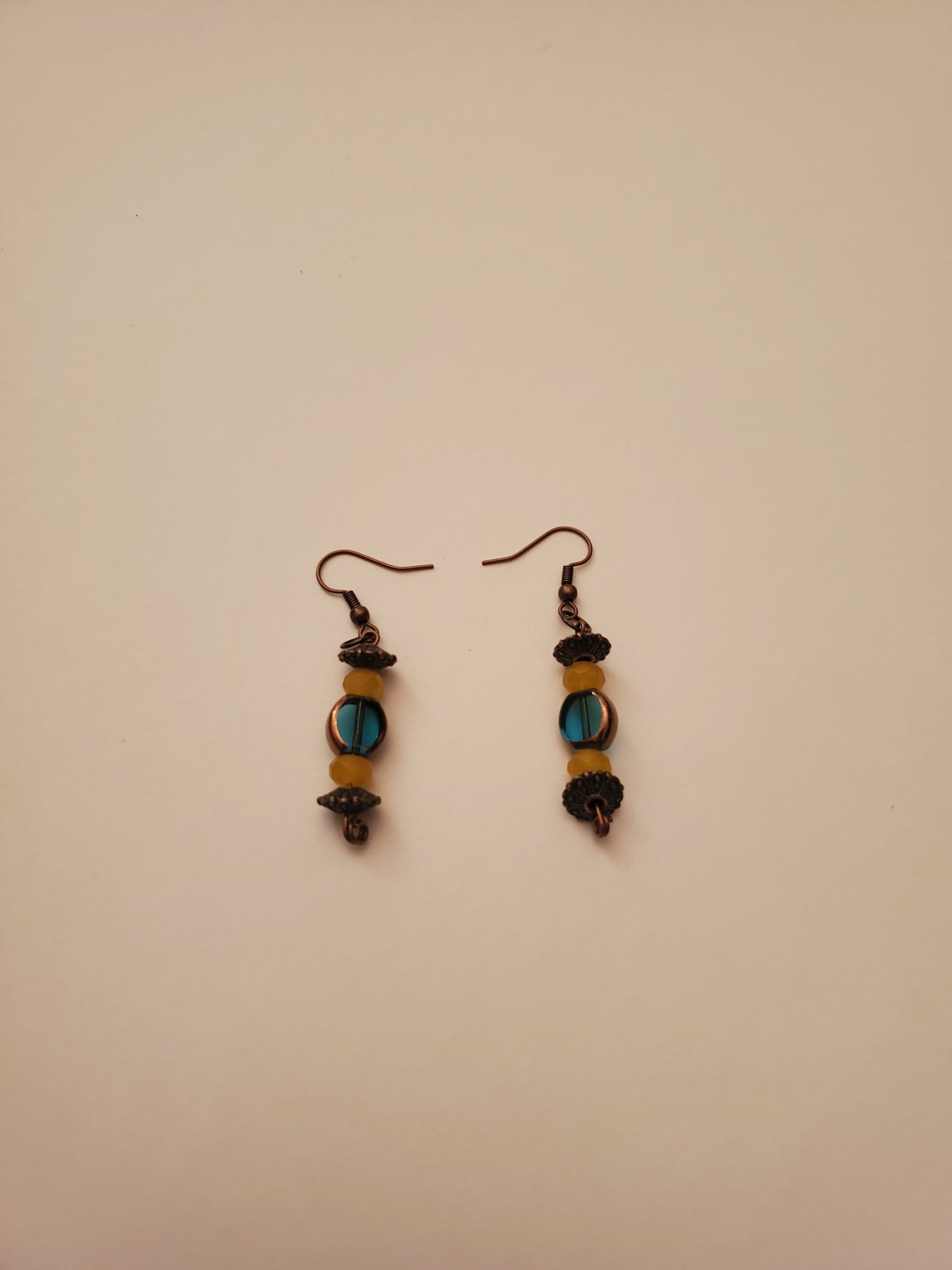 Bronze Beaded Earrings